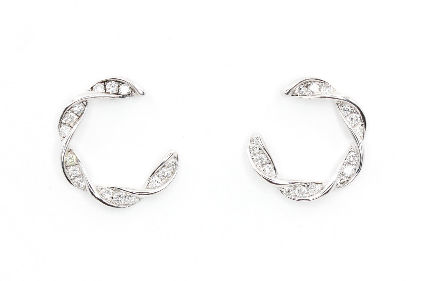 Silver Diamond Earrings