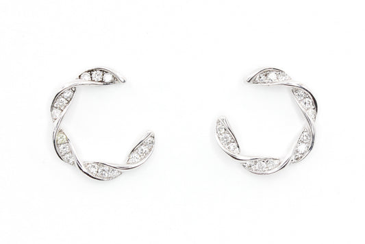 Silver Diamond Earrings