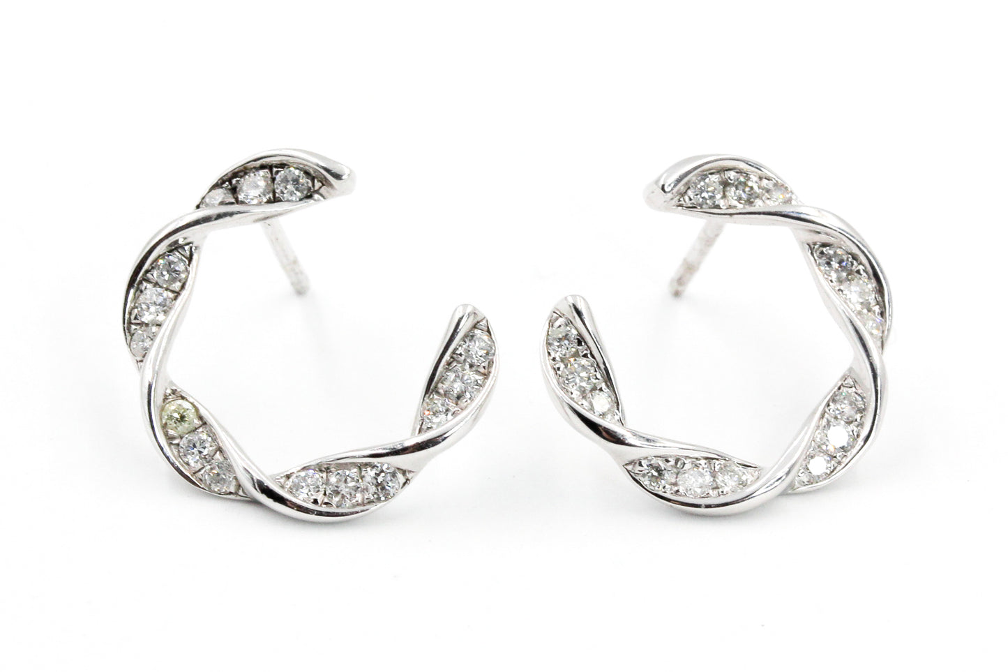 Silver Diamond Earrings