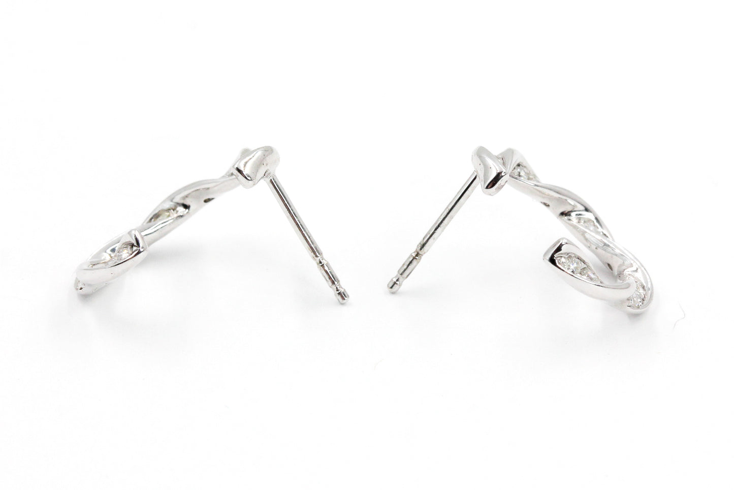 Silver Diamond Earrings