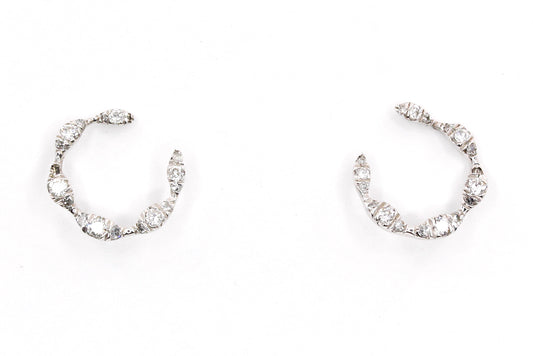 Silver Diamond Earrings