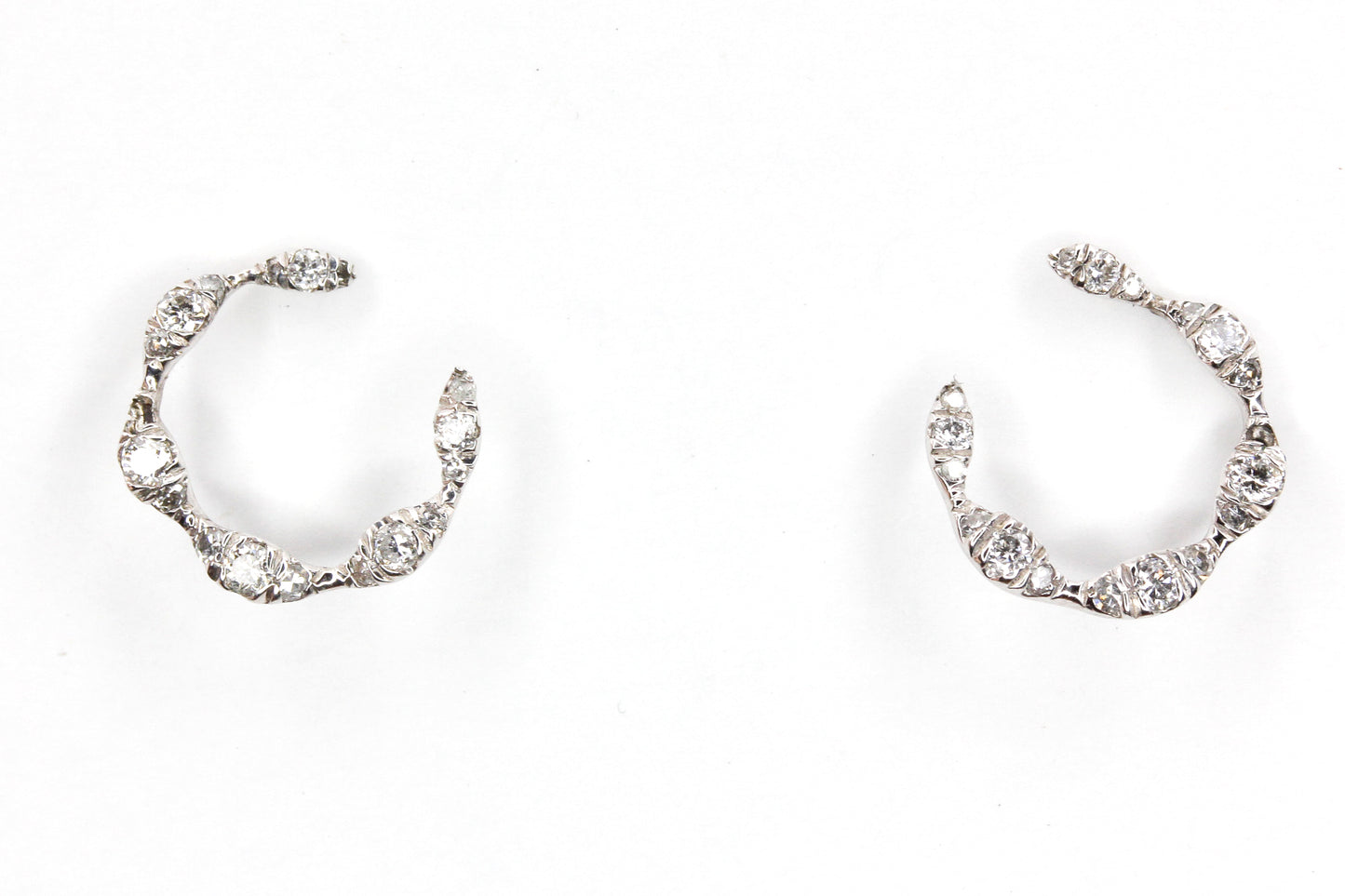 Silver Diamond Earrings