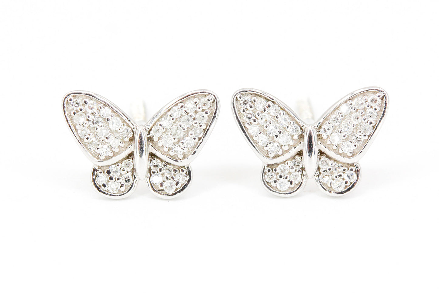 Diamond Butterfly Studs