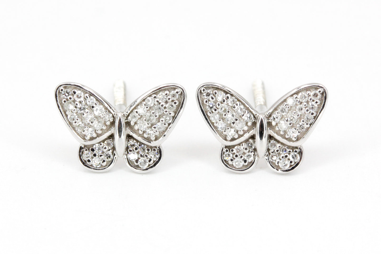 Diamond Butterfly Studs