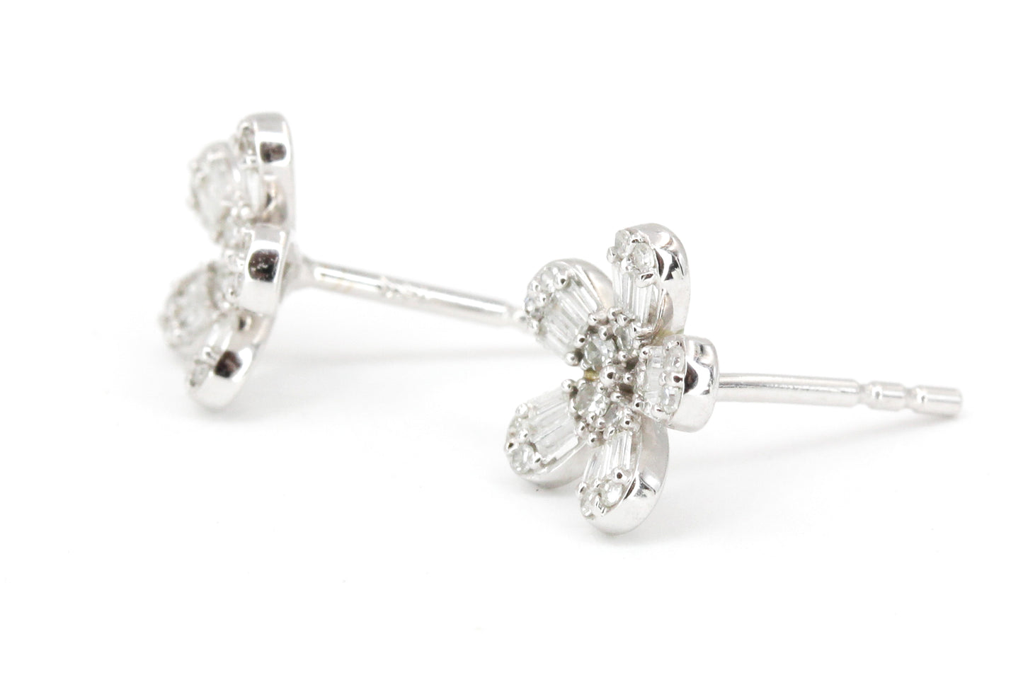 Diamond Flower Studs