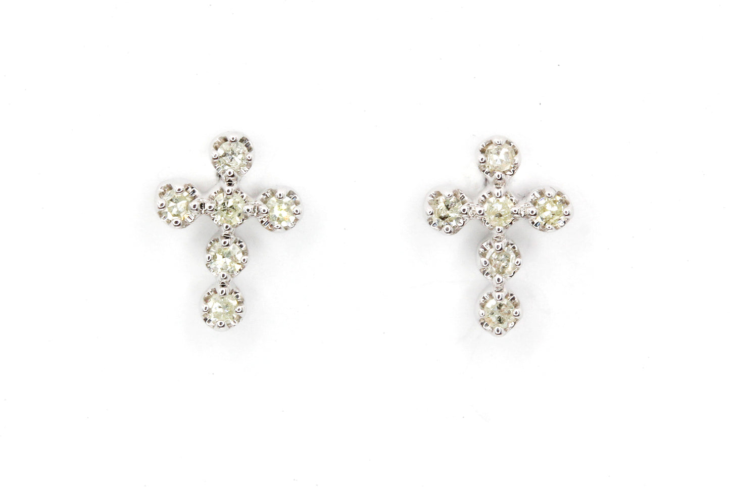 Diamond Cross Studs