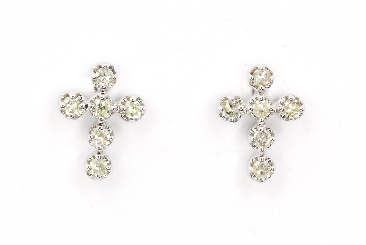 Diamond Cross Studs