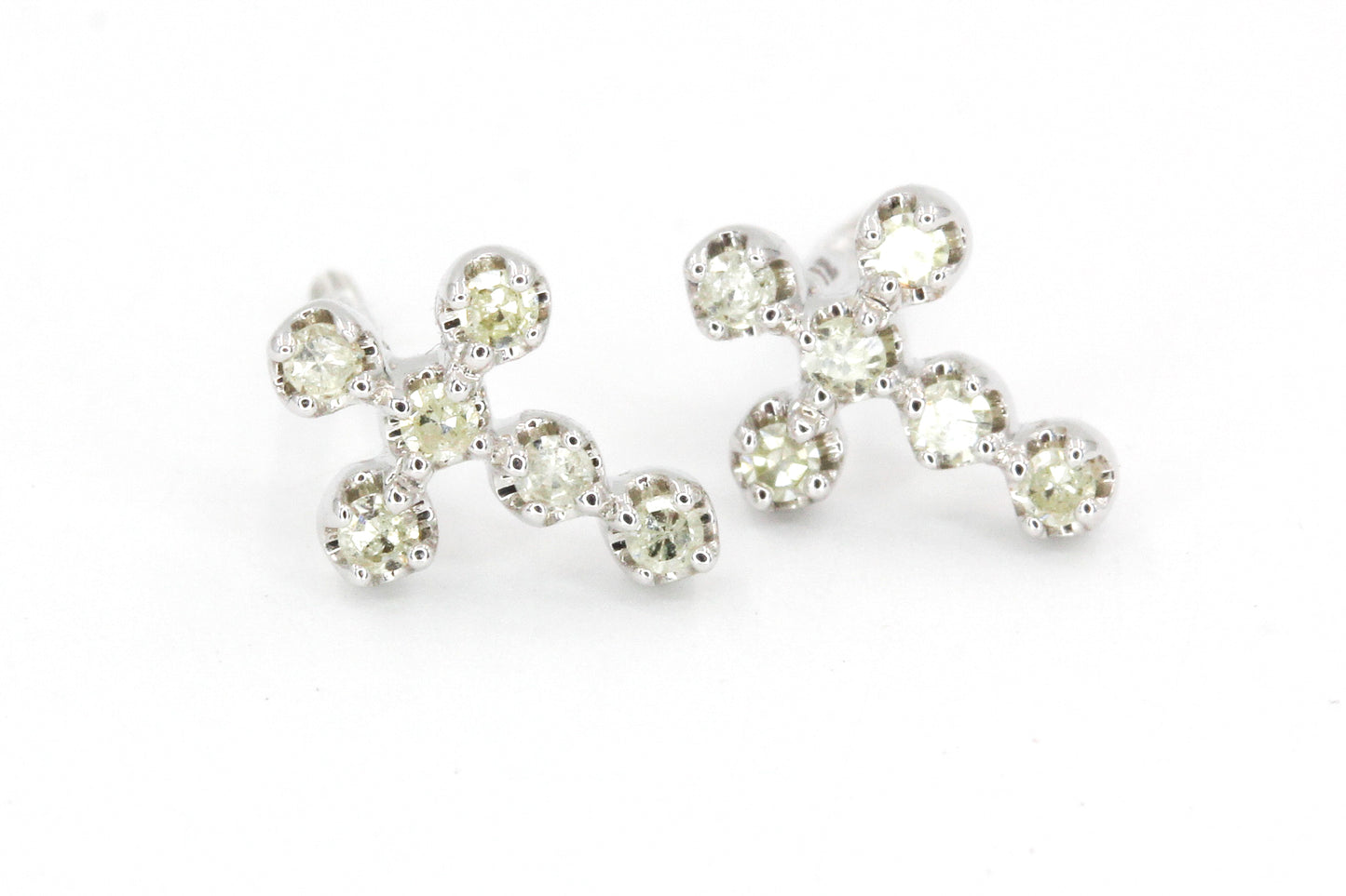 Diamond Cross Studs