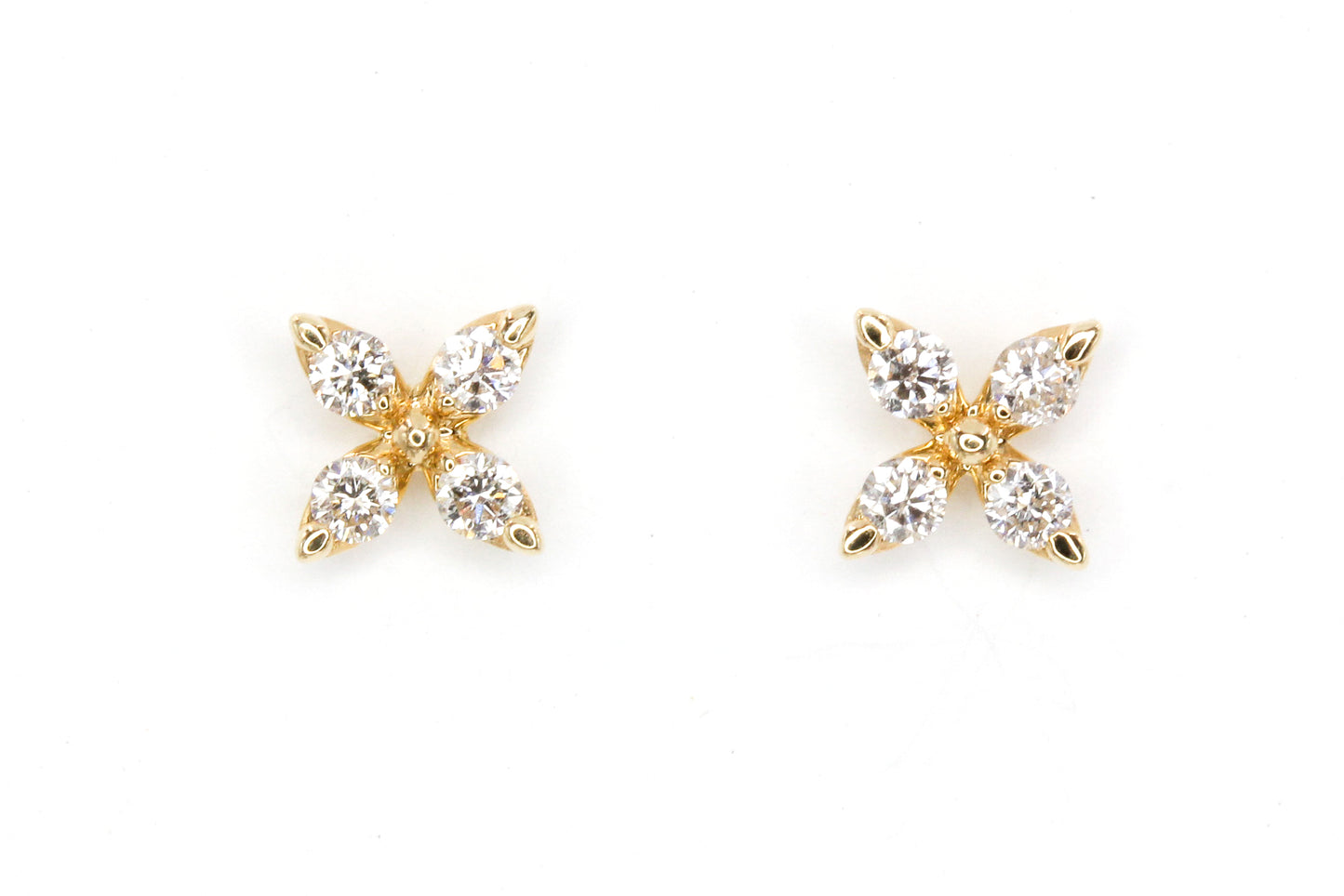 Diamond Floral Studs