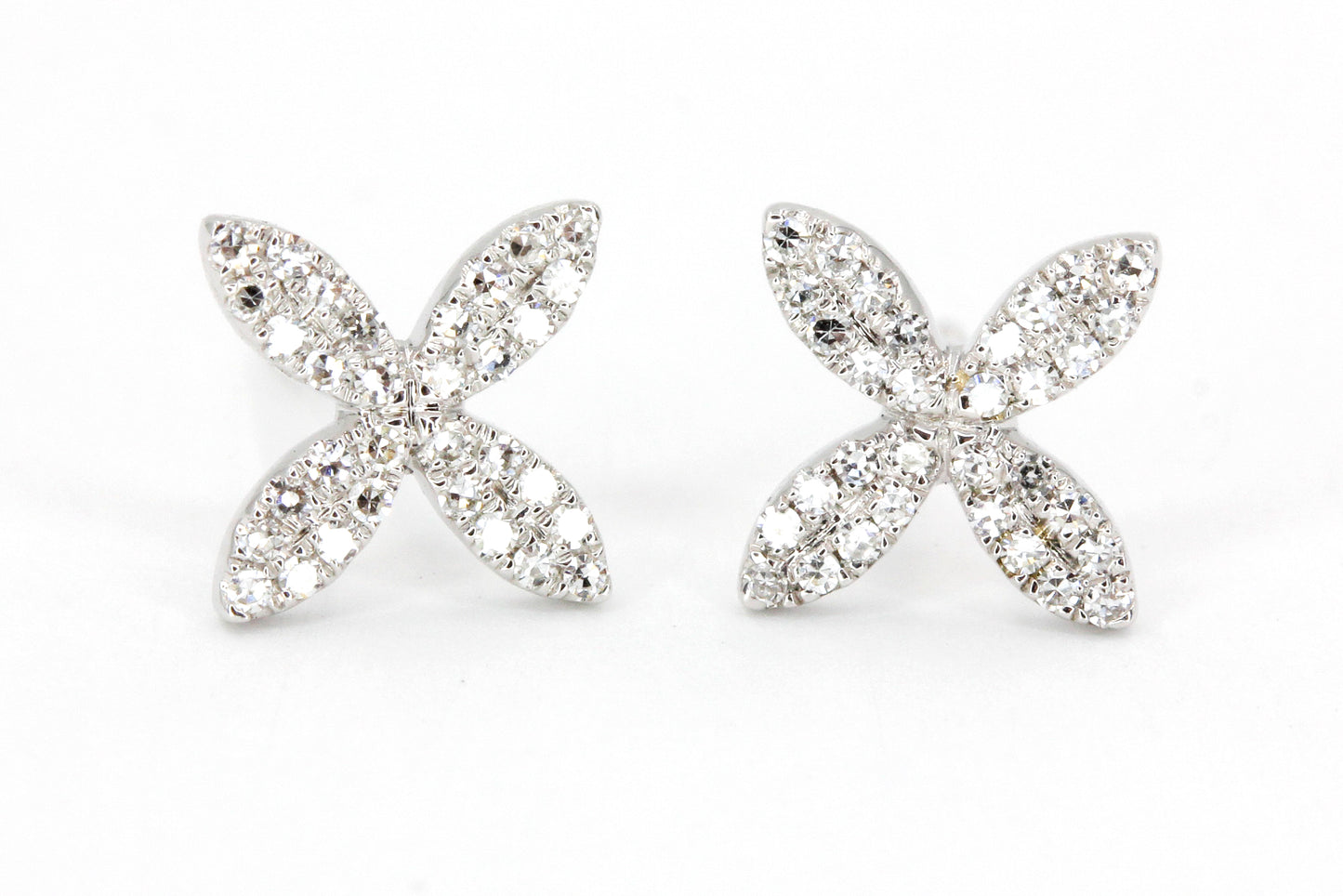 Diamond Floral Studs