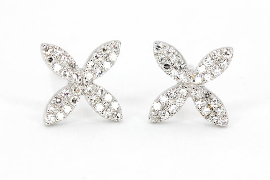 Diamond Floral Studs