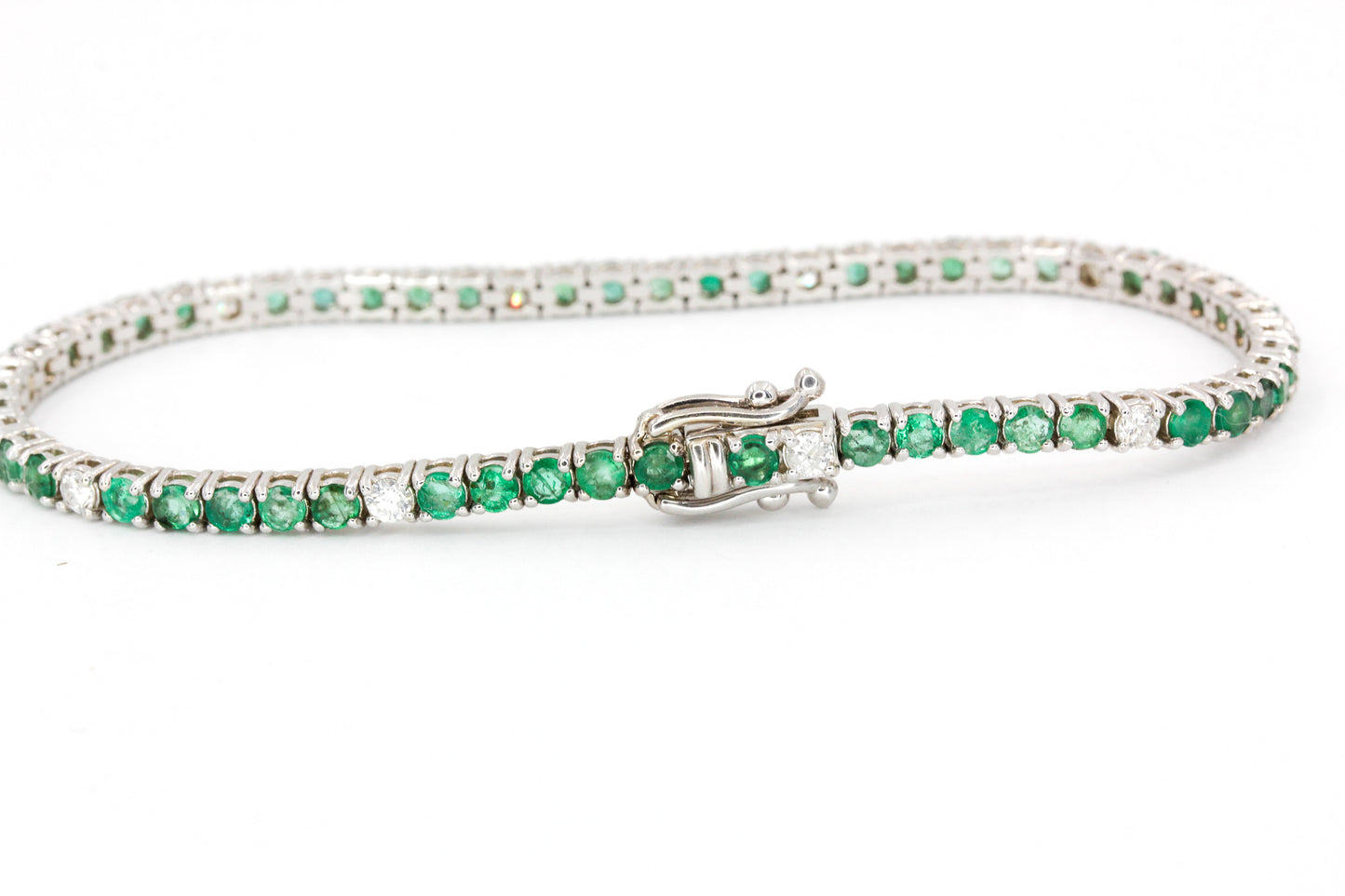 Emerald, Diamond Bracelet