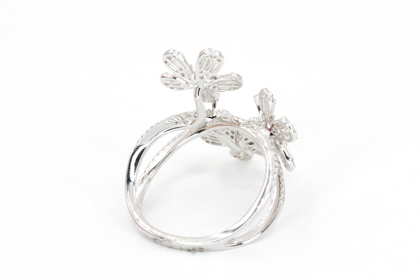 Diamond Tri-Flower Ring