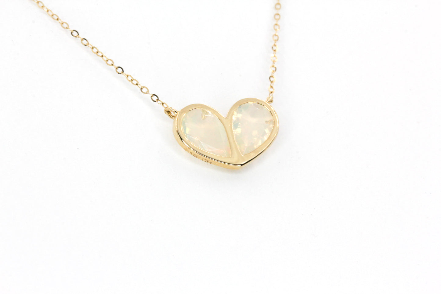 Opal Heart Necklace