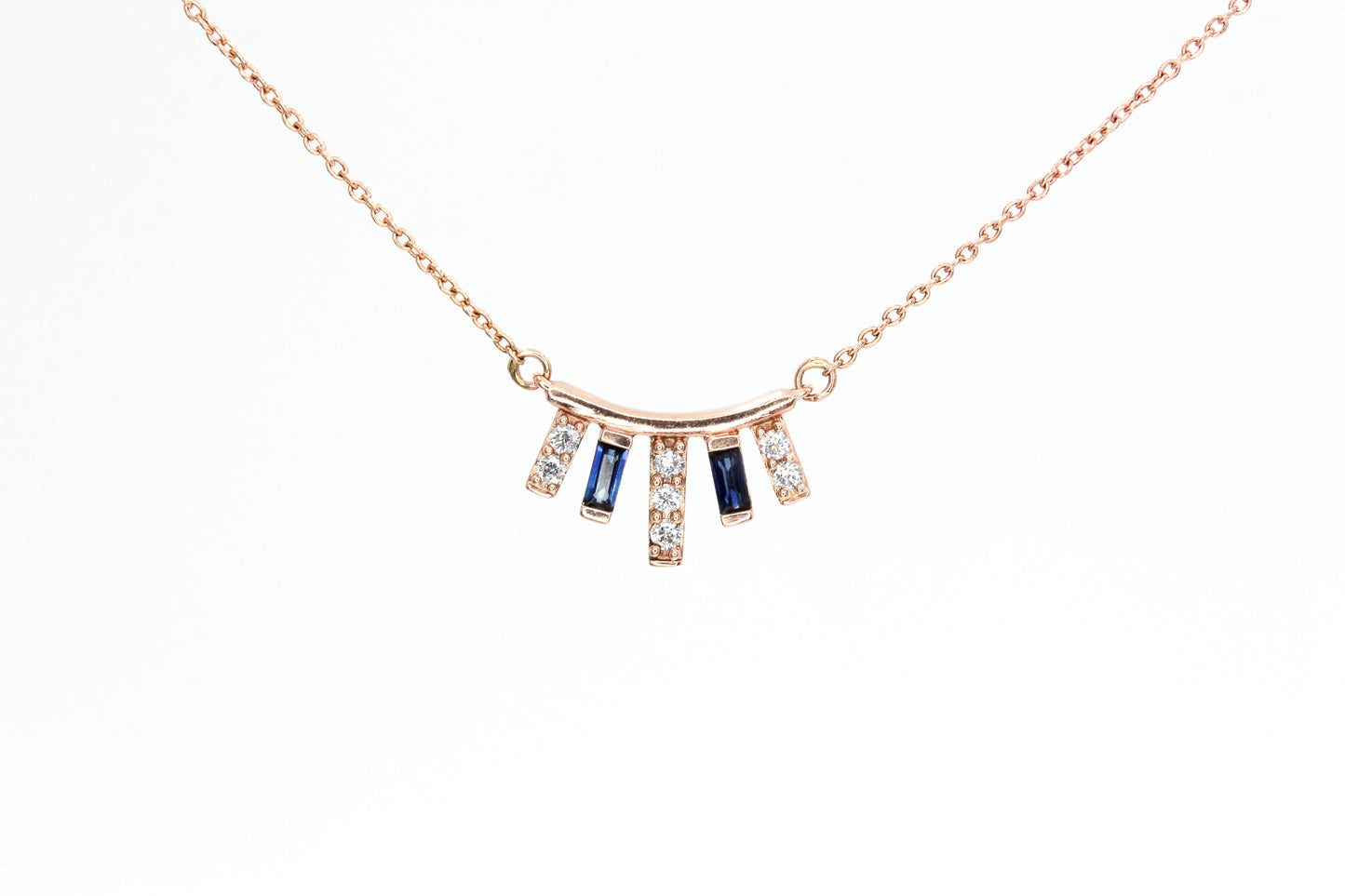 Sapphire, Diamond Necklace