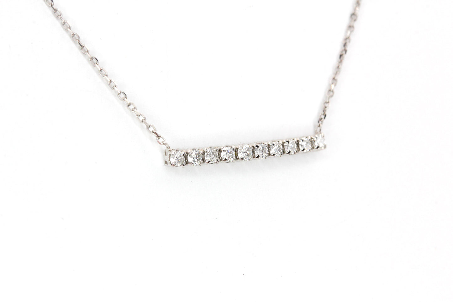 Diamond Bar Necklace