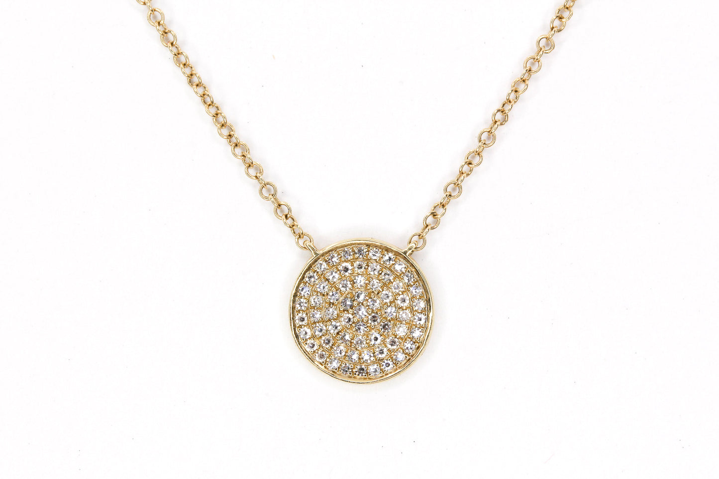 Diamond Disk Necklace