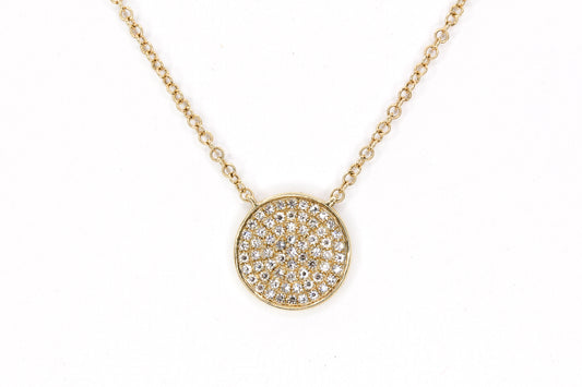 Diamond Disk Necklace