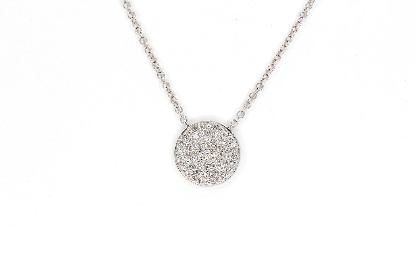 Diamond Disk Necklace