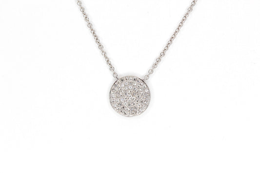 Diamond Disk Necklace