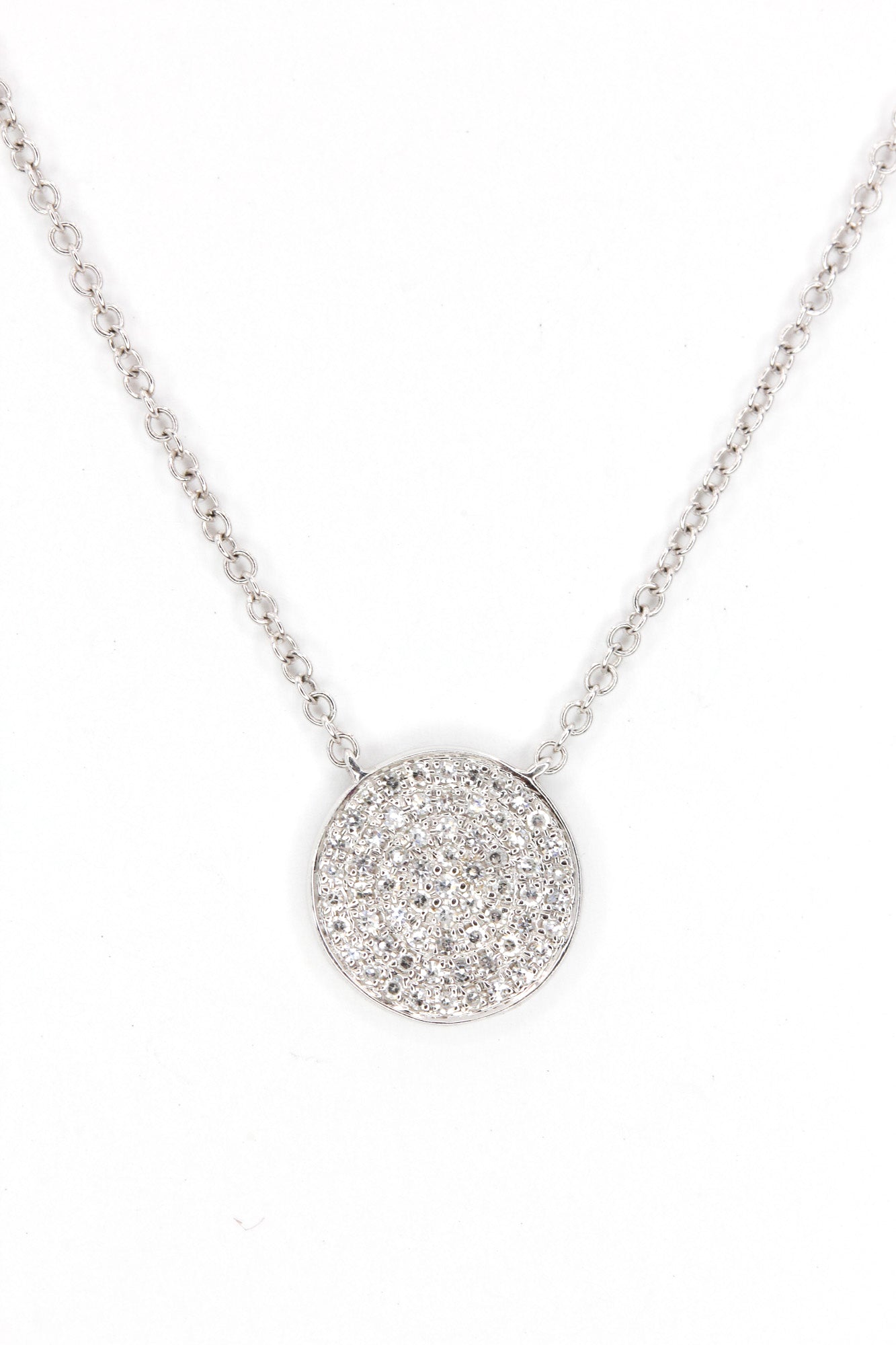 Diamond Disk Necklace