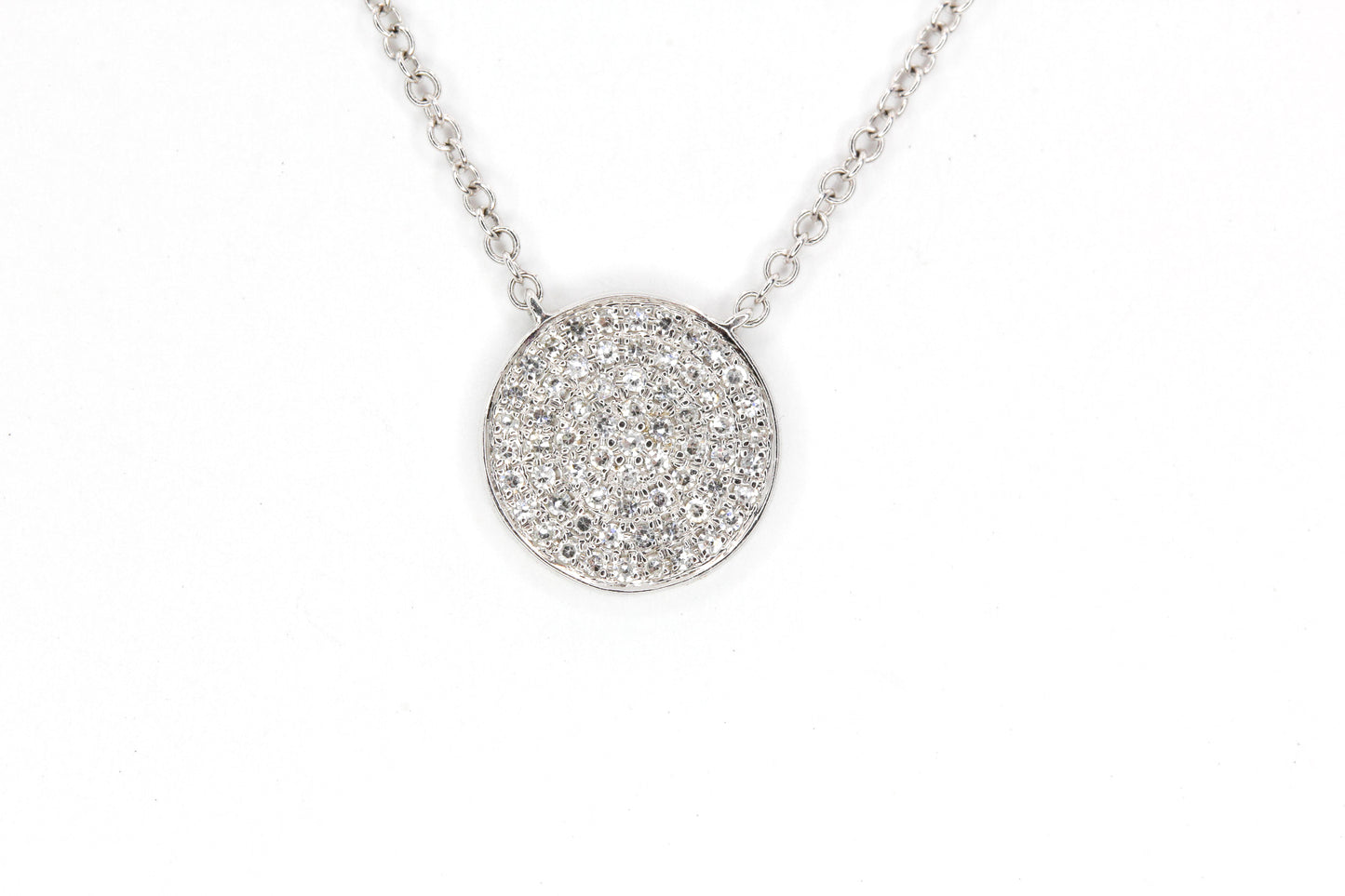 Diamond Disk Necklace