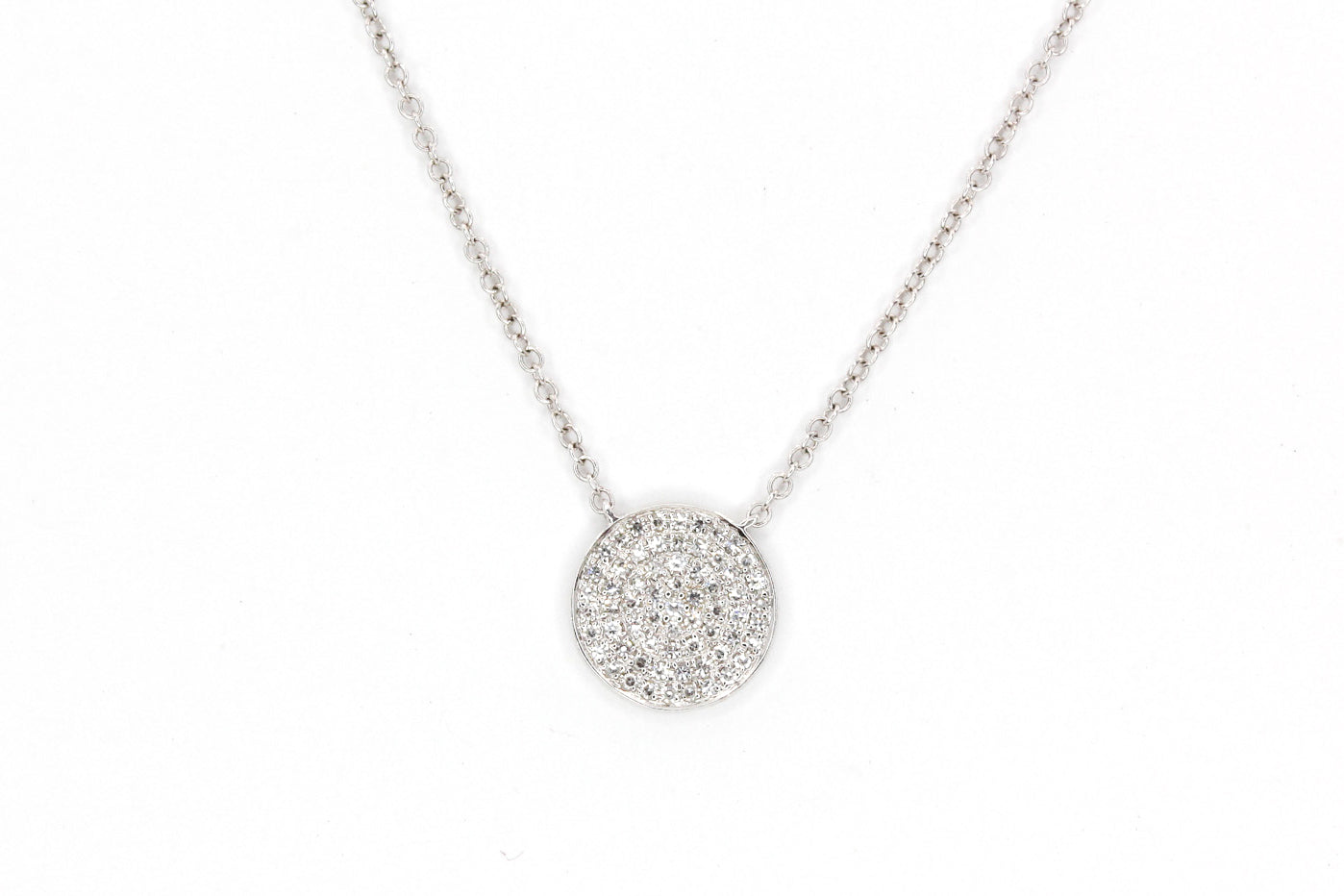 Diamond Disk Necklace