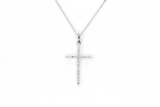 Diamond Cross Pendant-Necklace