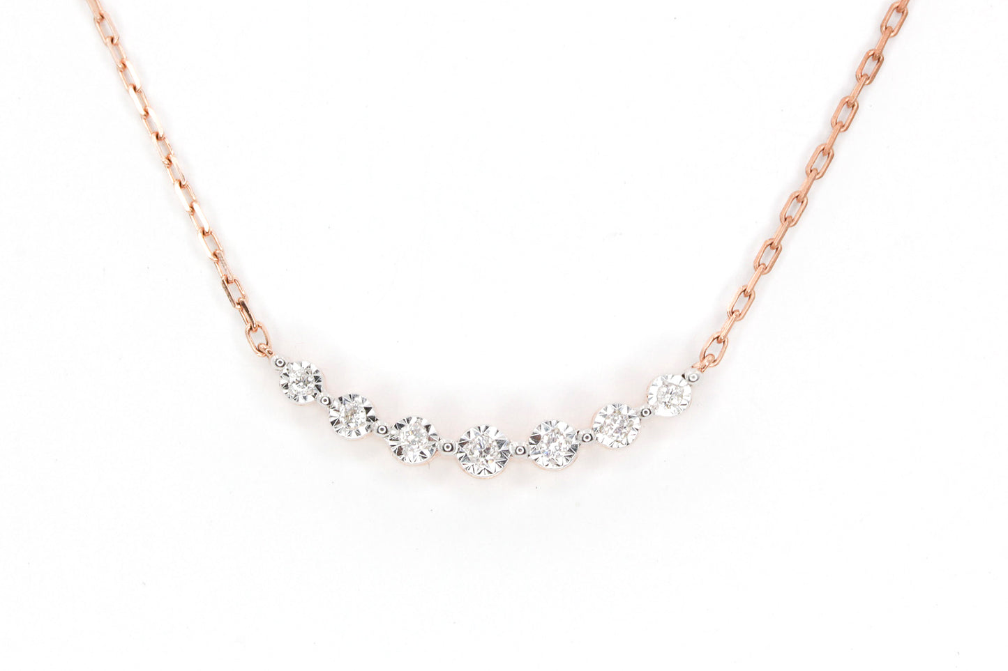 Diamond Curved Bar Necklace