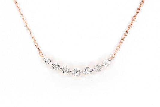 Diamond Curved Bar Necklace