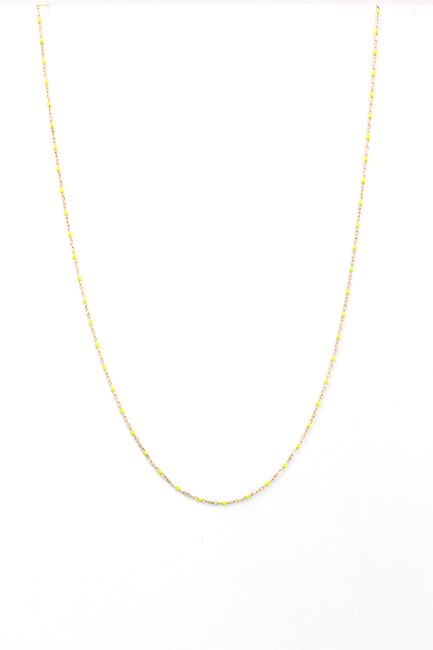 Yellow Enamel Fine Chain