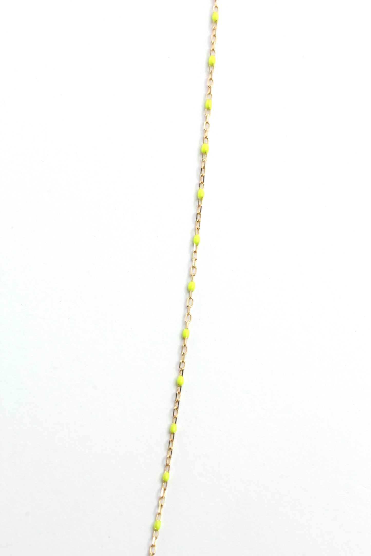 Yellow Enamel Fine Chain