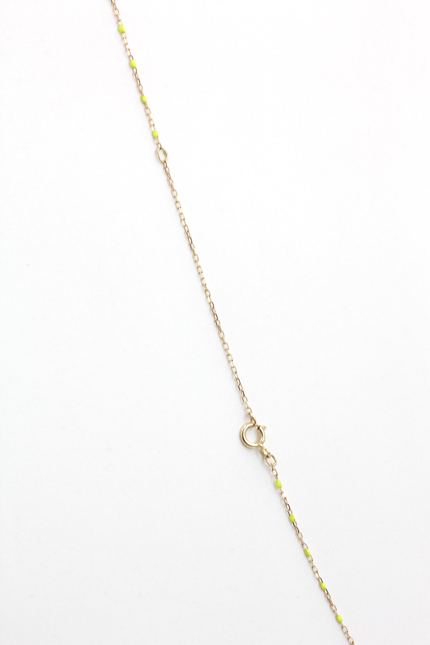 Yellow Enamel Fine Chain