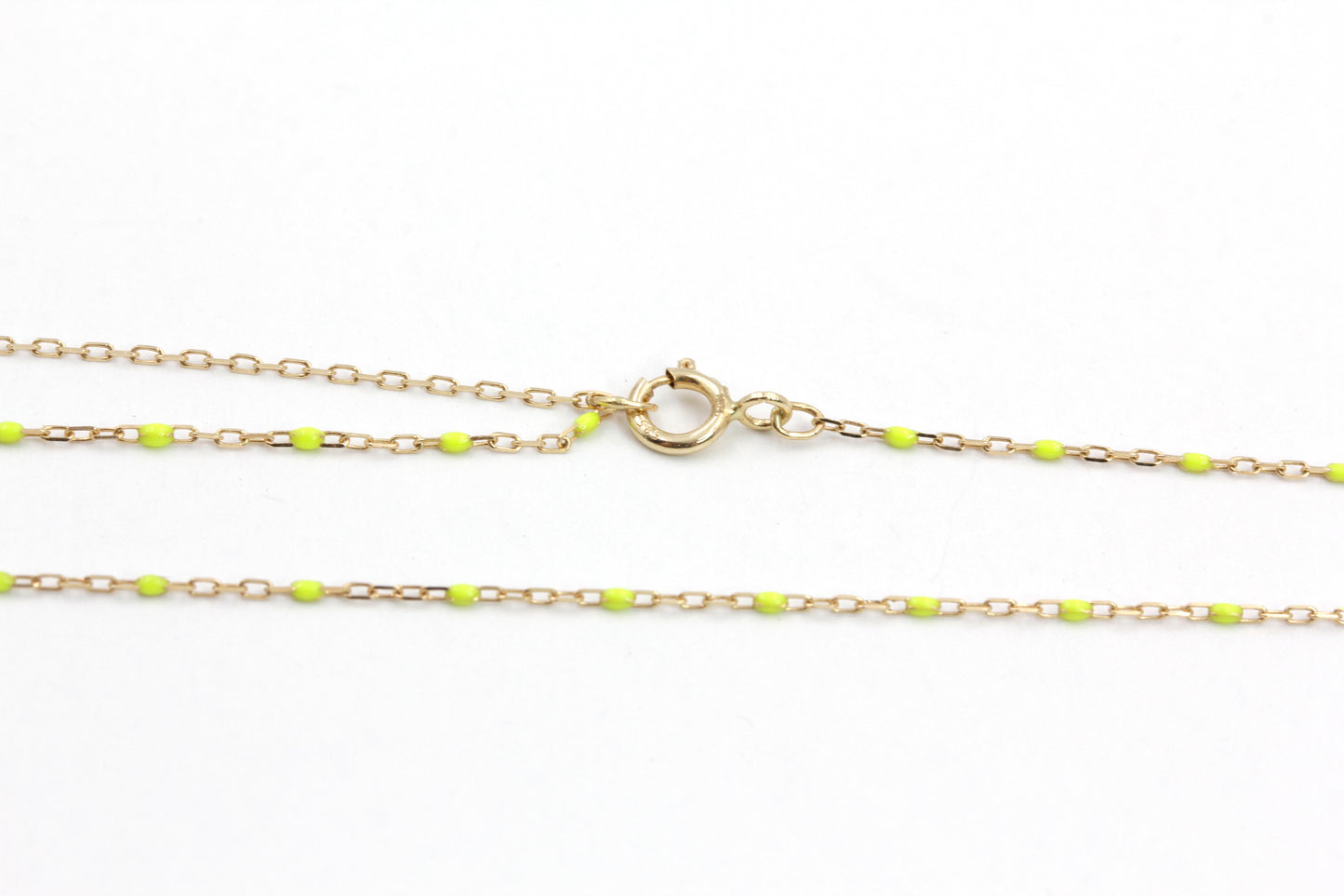 Yellow Enamel Fine Chain