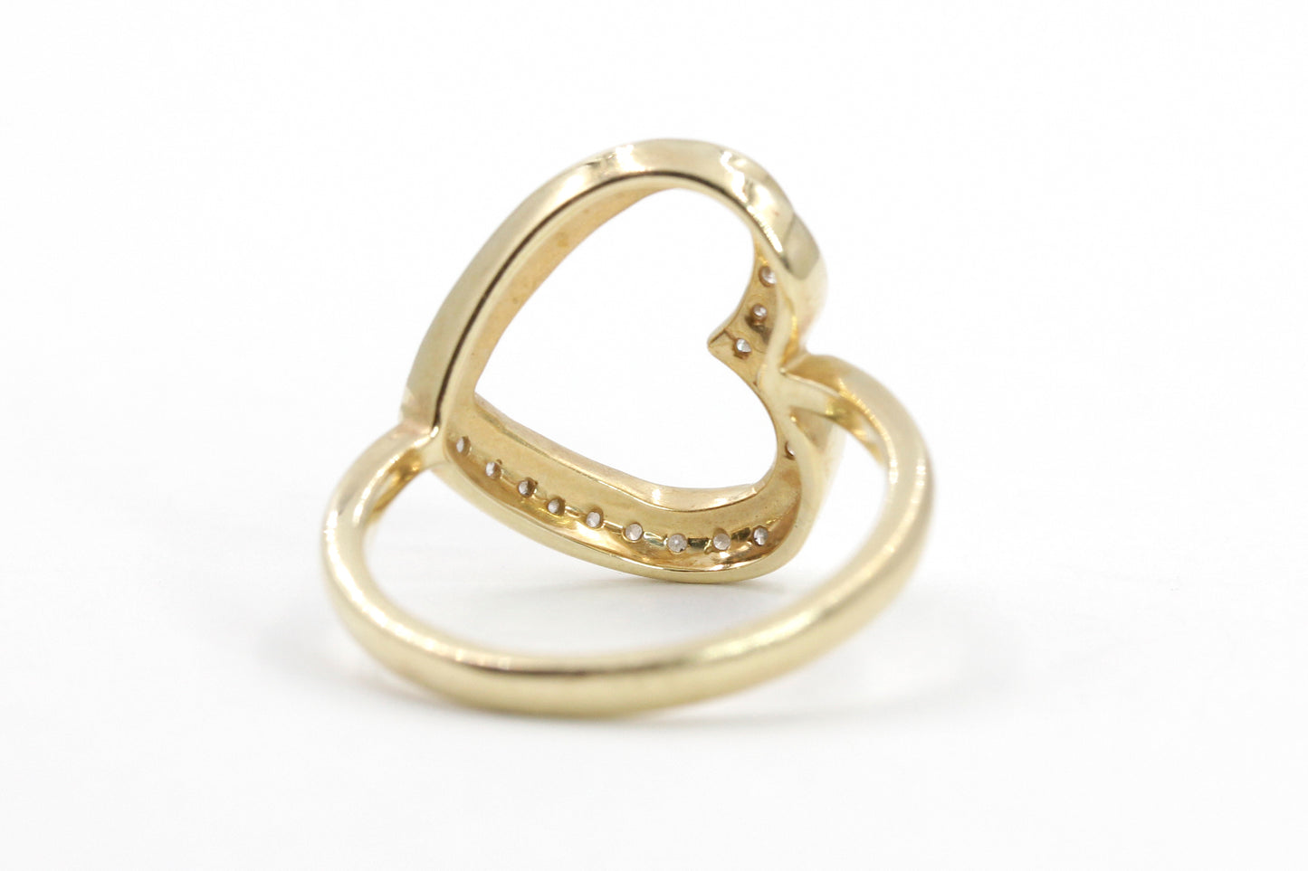 Diamond Open Heart Ring