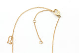 Diamond Clover Station Necklace - 14k Yellow Gold - 0.56ctw