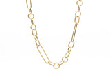 Fancy Link Chain Necklace - 14k Yellow Gold