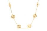 Clover Station Necklace - 14k Yellow Gold