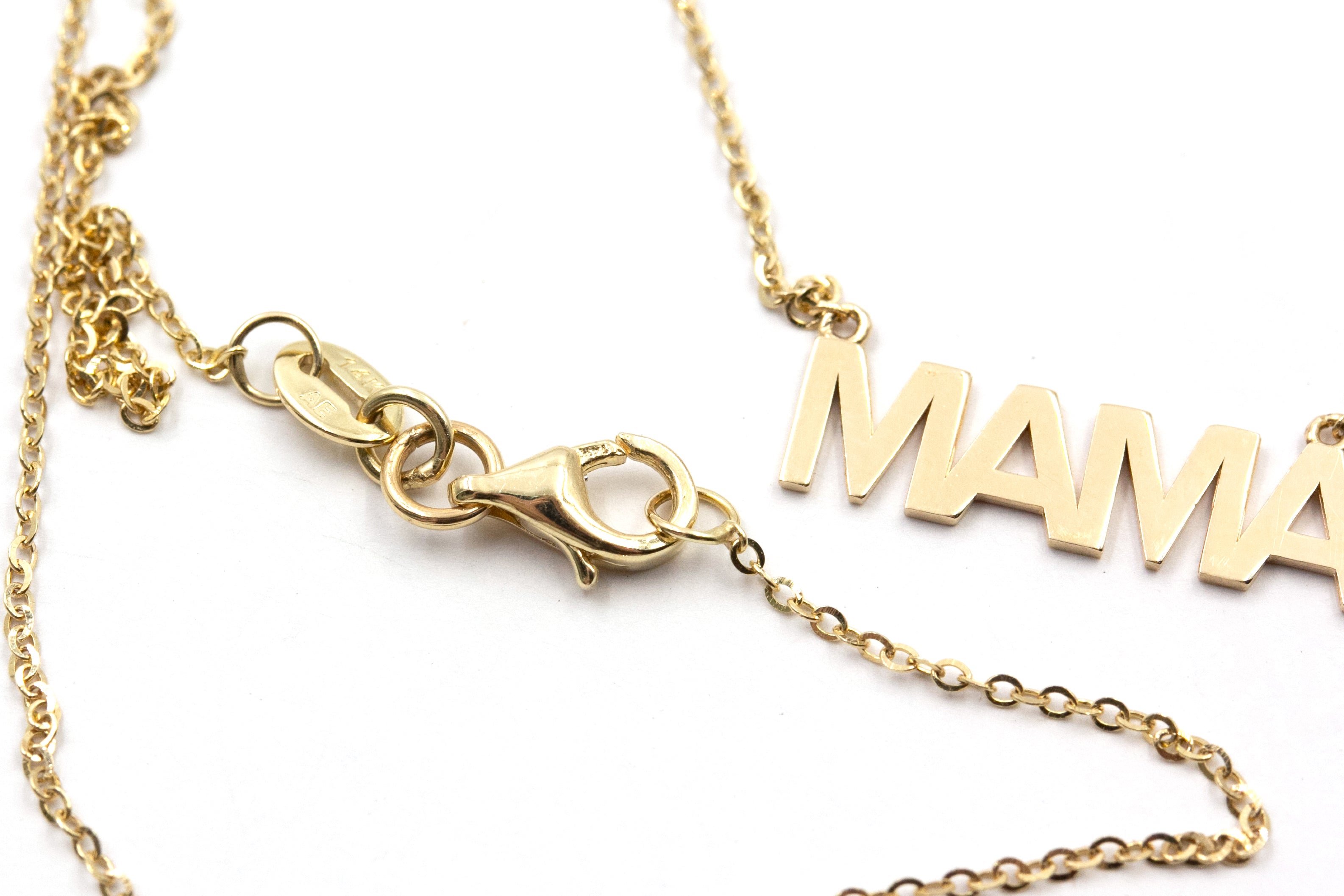 "MAMA" Necklace - 14k Yellow Gold