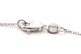 Pearl and Diamond Curved Bar Necklace - 10k White Gold - 0.05ctw