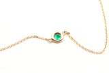 Dainty Emerald Bracelet - 14k Yellow Gold