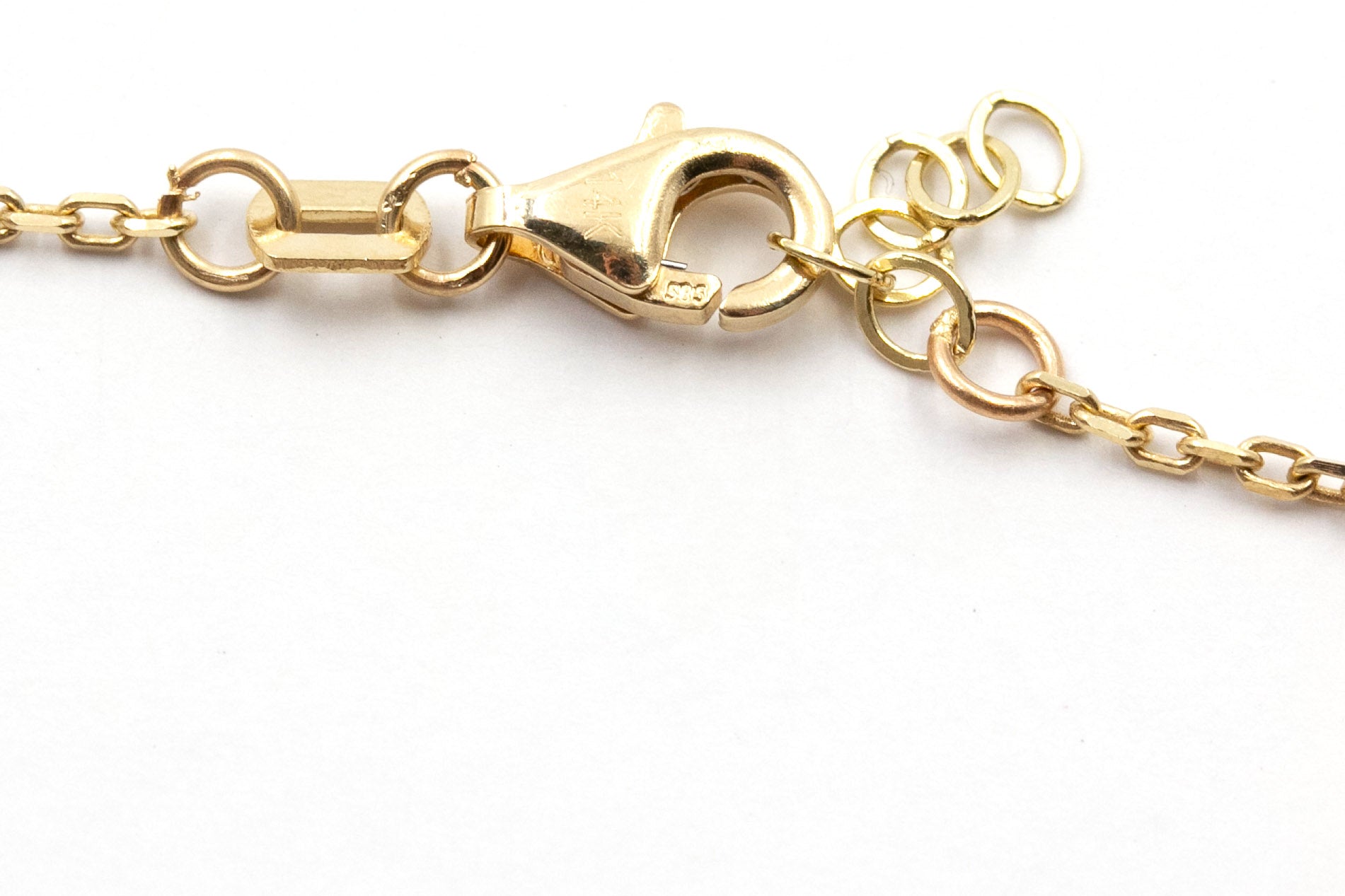 Carnelian Clover Station Bracelet - 14k Yellow Gold