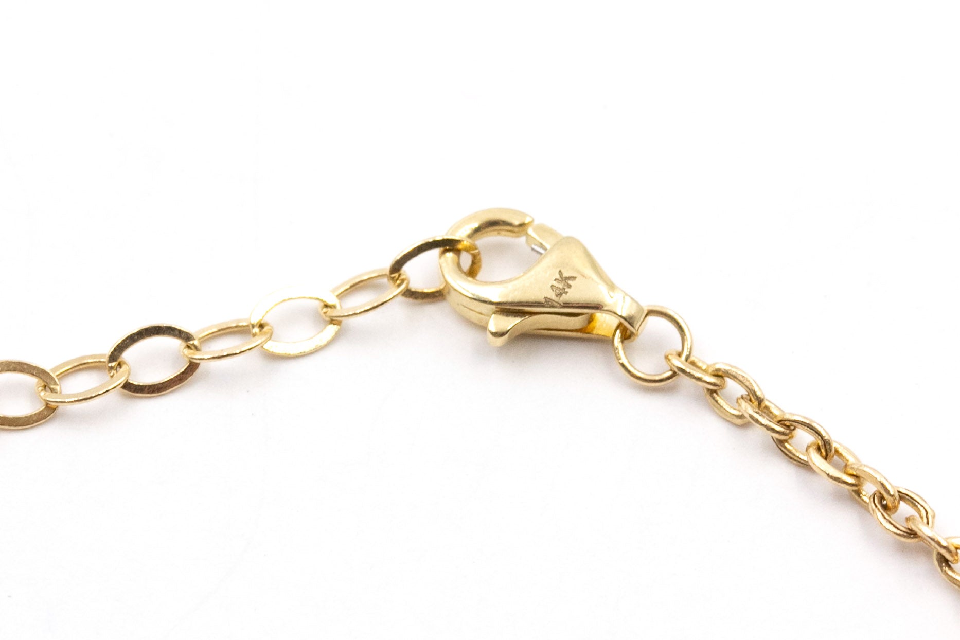 Carnelian Clover Station Bracelet - 14k Yellow Gold