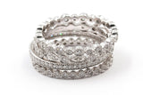 Diamond Eternity Band Ring Stack - 14k White Gold - 0.77ctw