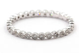 Diamond Eternity Band Ring Stack - 14k White Gold - 0.77ctw