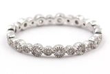 Diamond Eternity Band Ring Stack - 14k White Gold - 0.77ctw