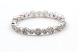 Diamond Eternity Band Ring Stack - 14k White Gold - 0.77ctw