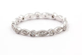 Diamond Eternity Band Ring Stack - 14k White Gold - 0.77ctw