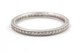 Diamond Eternity Band Ring Stack - 14k White Gold - 0.77ctw
