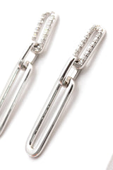 Diamond Drop Earrings - Sterling Silver - 0.15ctw
